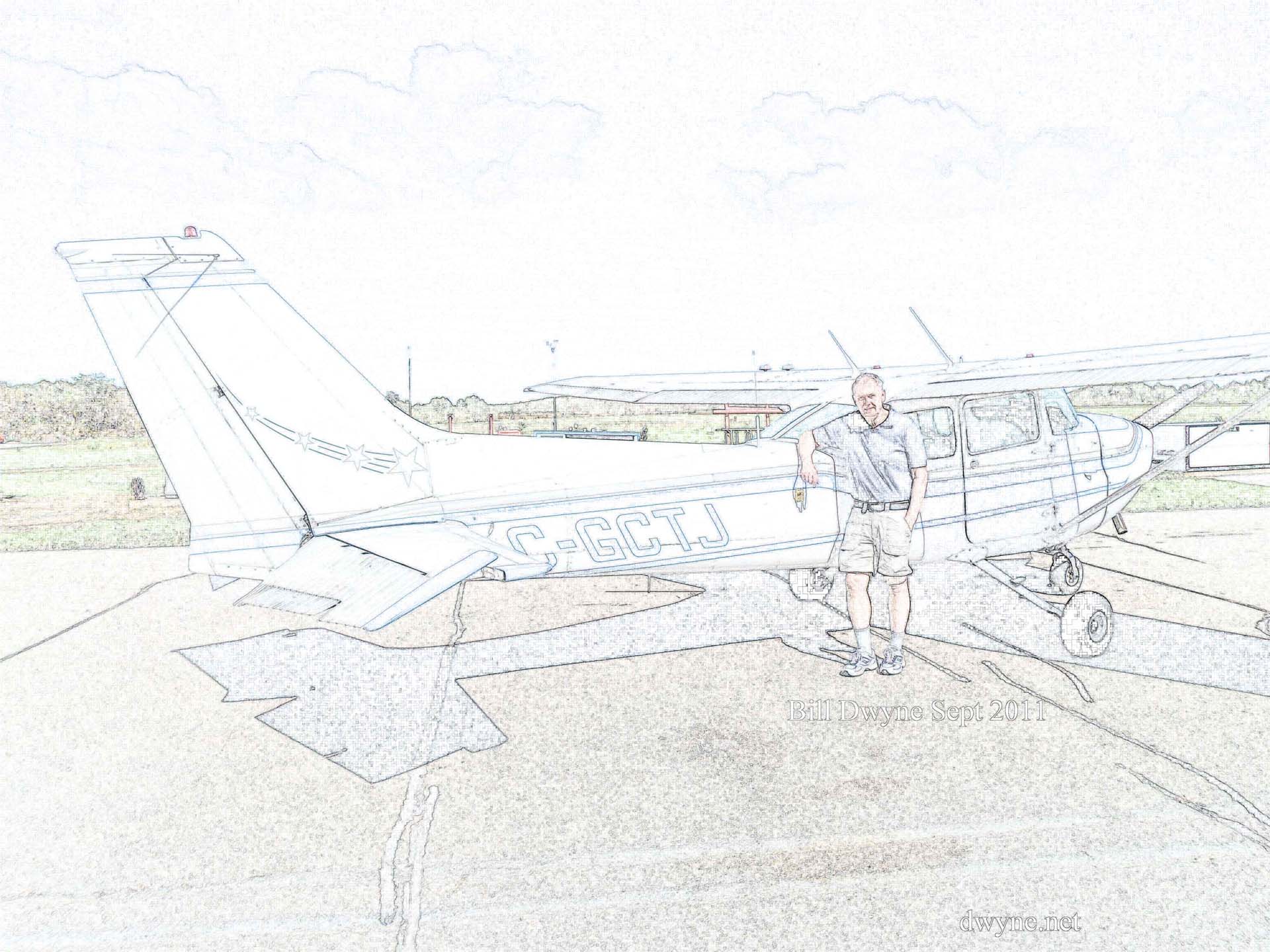 Background image of Wiarton Airport and plane